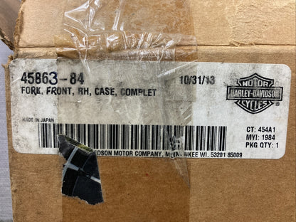 NEW GENUINE HARLEY DAVIDSON 45863-84 FORK FRONT RH CASE COMPLETE