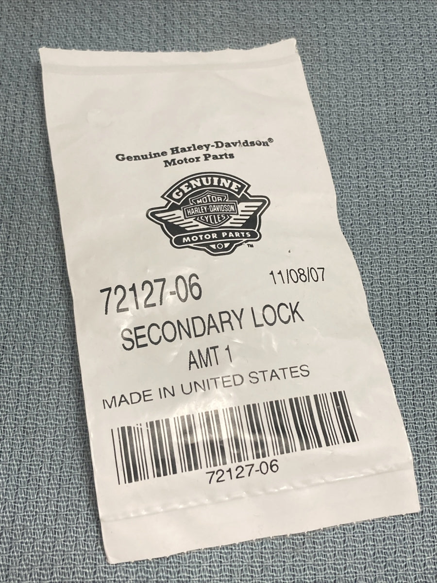 NEW GENUINE HARLEY DAVIDSON 72127-06 SECONDARY LOCK