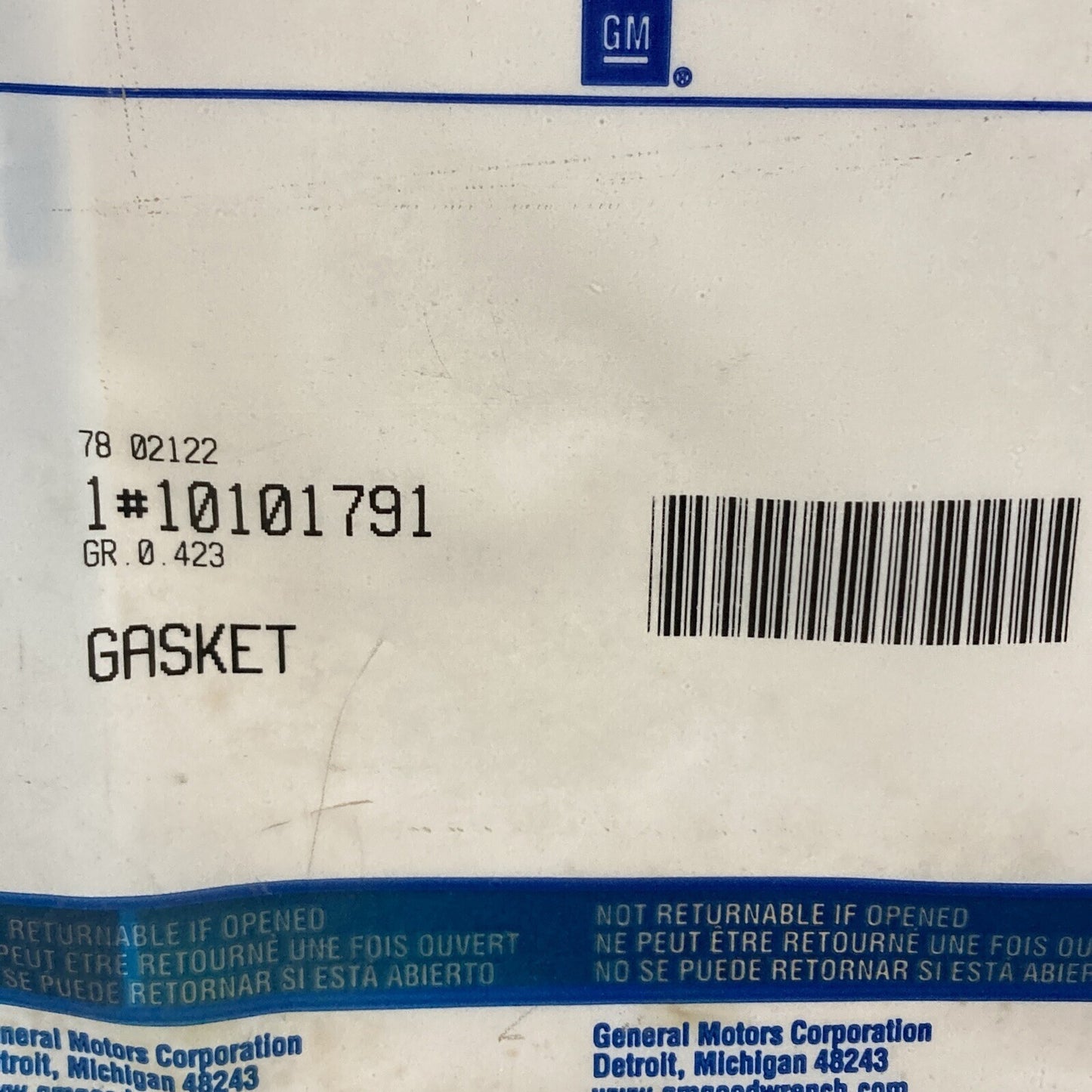 NEW GENUINE GM 10101791 GASKET, VALVE ROCKER ARMATURE COVER GR 0.423