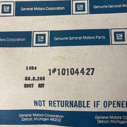 NEW GENUINE GM  10104427 GASKET KIT, VALVE GRIND GR 0.289