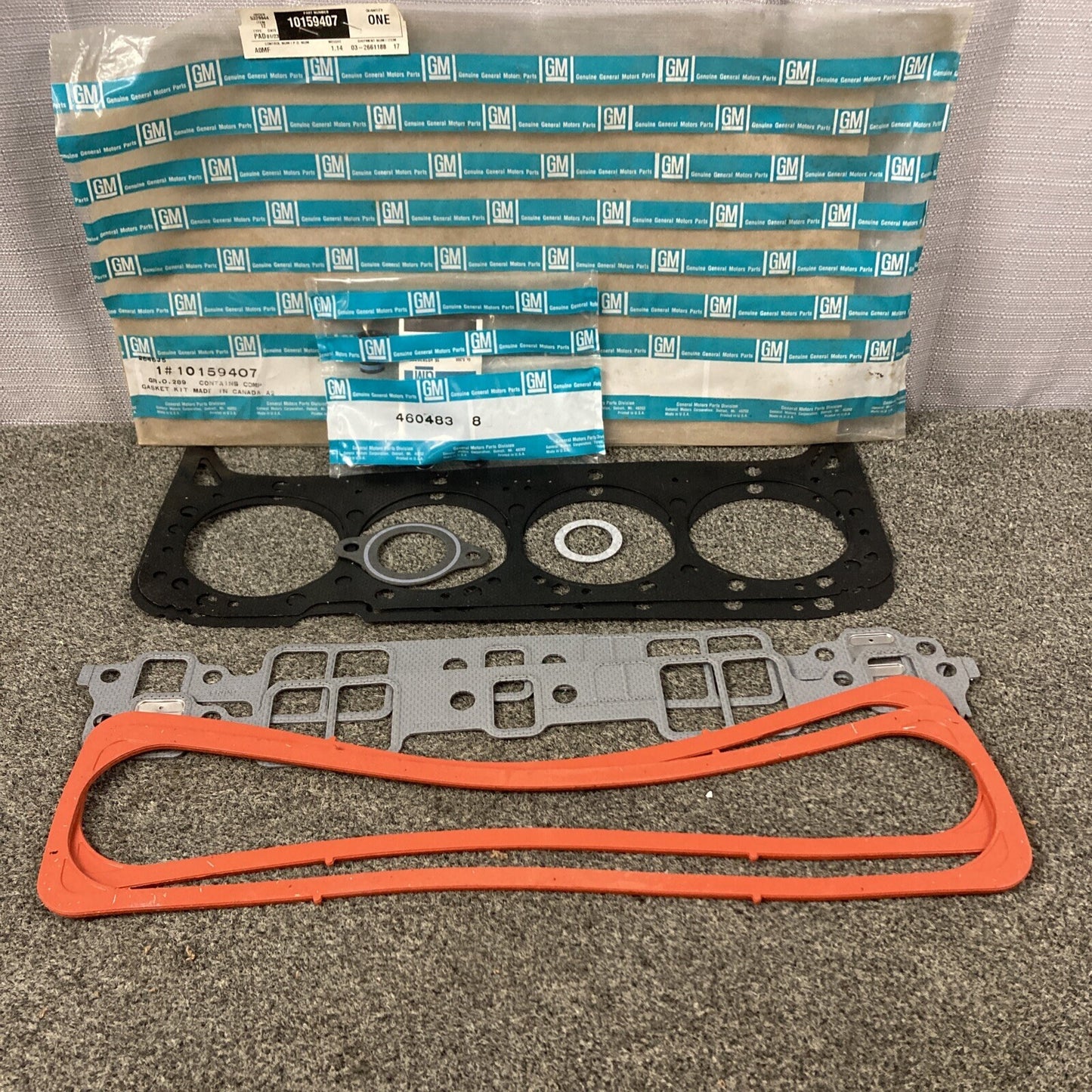 NEW GENUINE GM 10159407 GASKET SET, CYLINDER HEAD (FREE OF ASBESTOS) GR 0.289