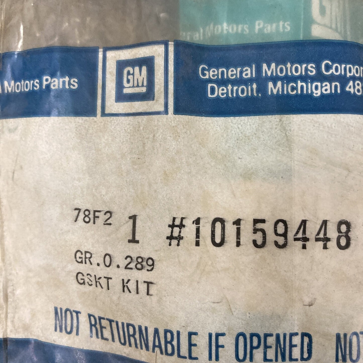 NEW GENUINE GM 10159448 GASKET KIT, CYLINDER HEAD GR 0.289