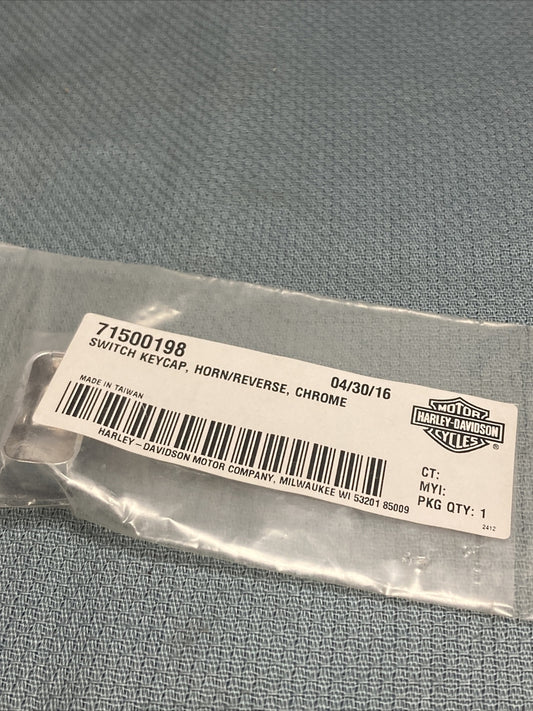NEW GENUINE HARLEY DAVIDSON 71500198 SWITCH KEYCAP, HORN/REVERSE, CHROME