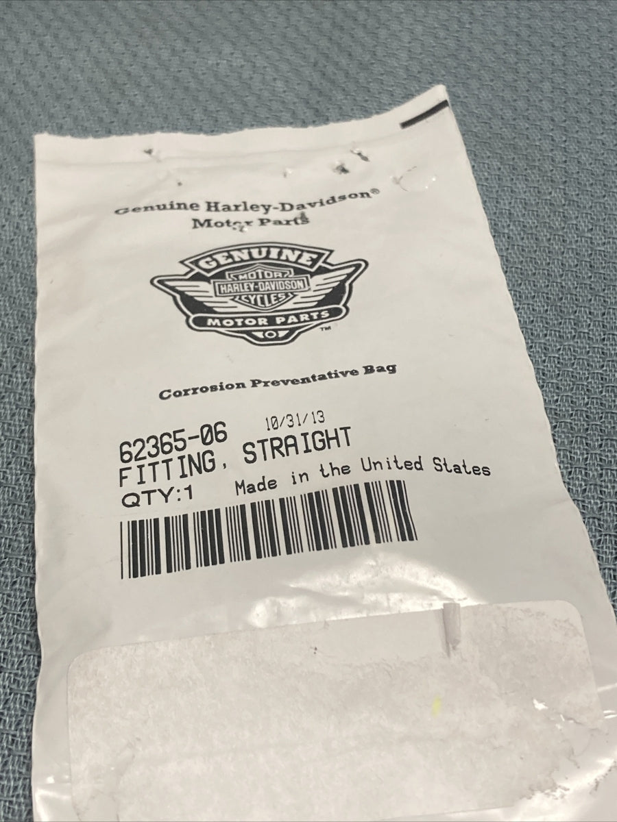 NEW GENUINE HARLEY DAVIDSON 62365-06 FITTING, STRAIGHT
