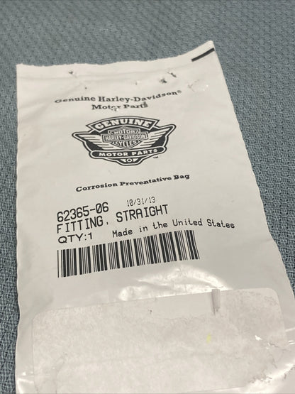 NEW GENUINE HARLEY DAVIDSON 62365-06 FITTING, STRAIGHT