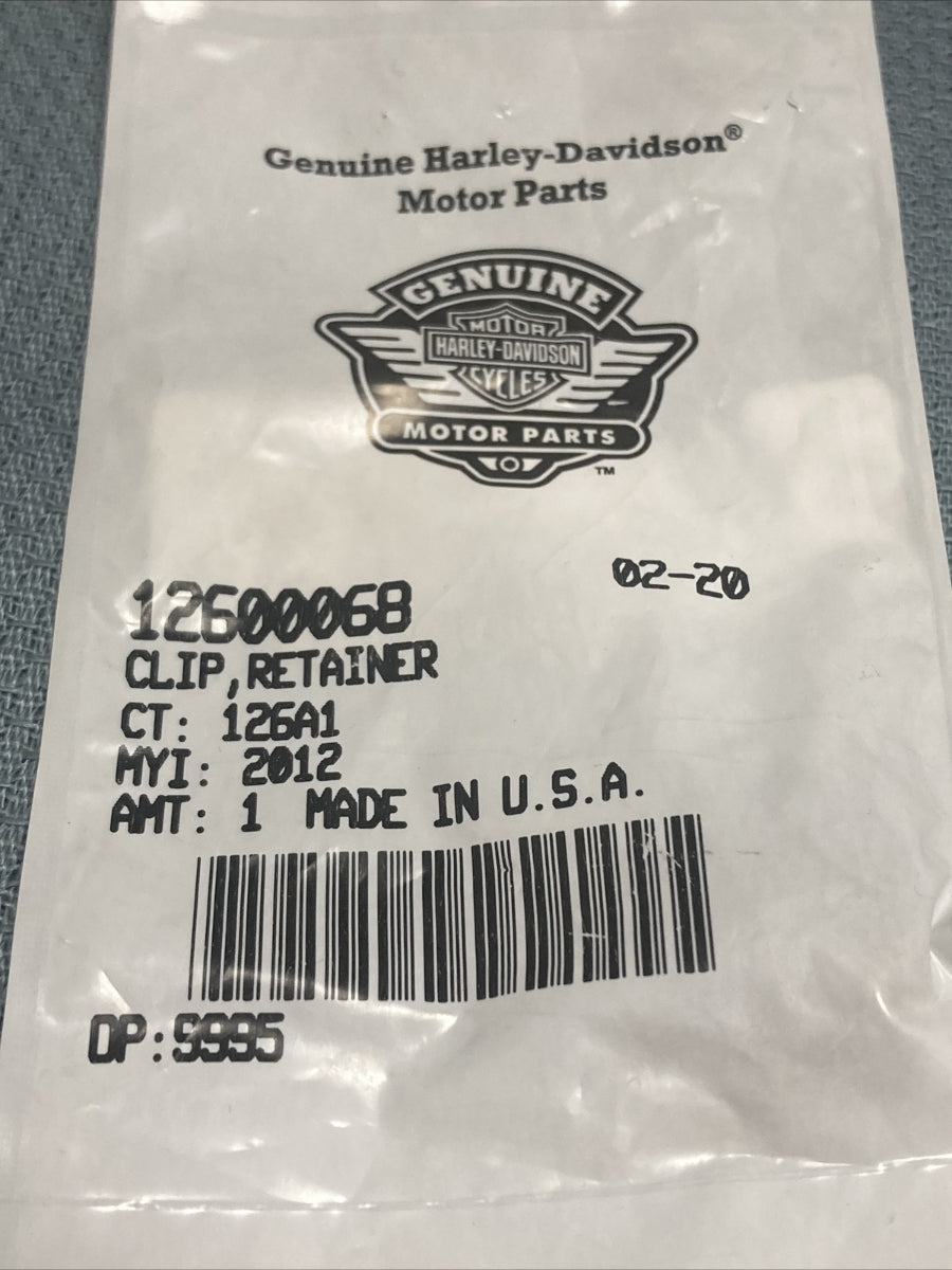 NEW GENUINE HARLEY DAVIDSON 12600068 CLIP, RETAINER