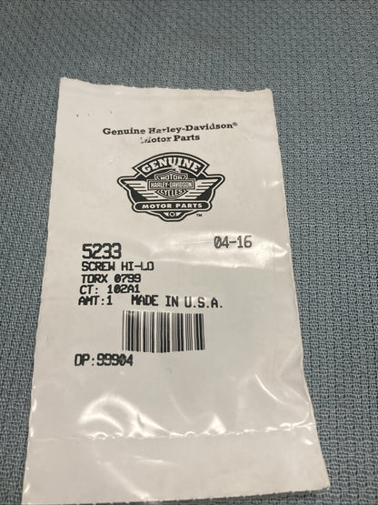 NEW GENUINE HARLEY DAVIDSON 5233 SCREW HI-LO TORX 0799
