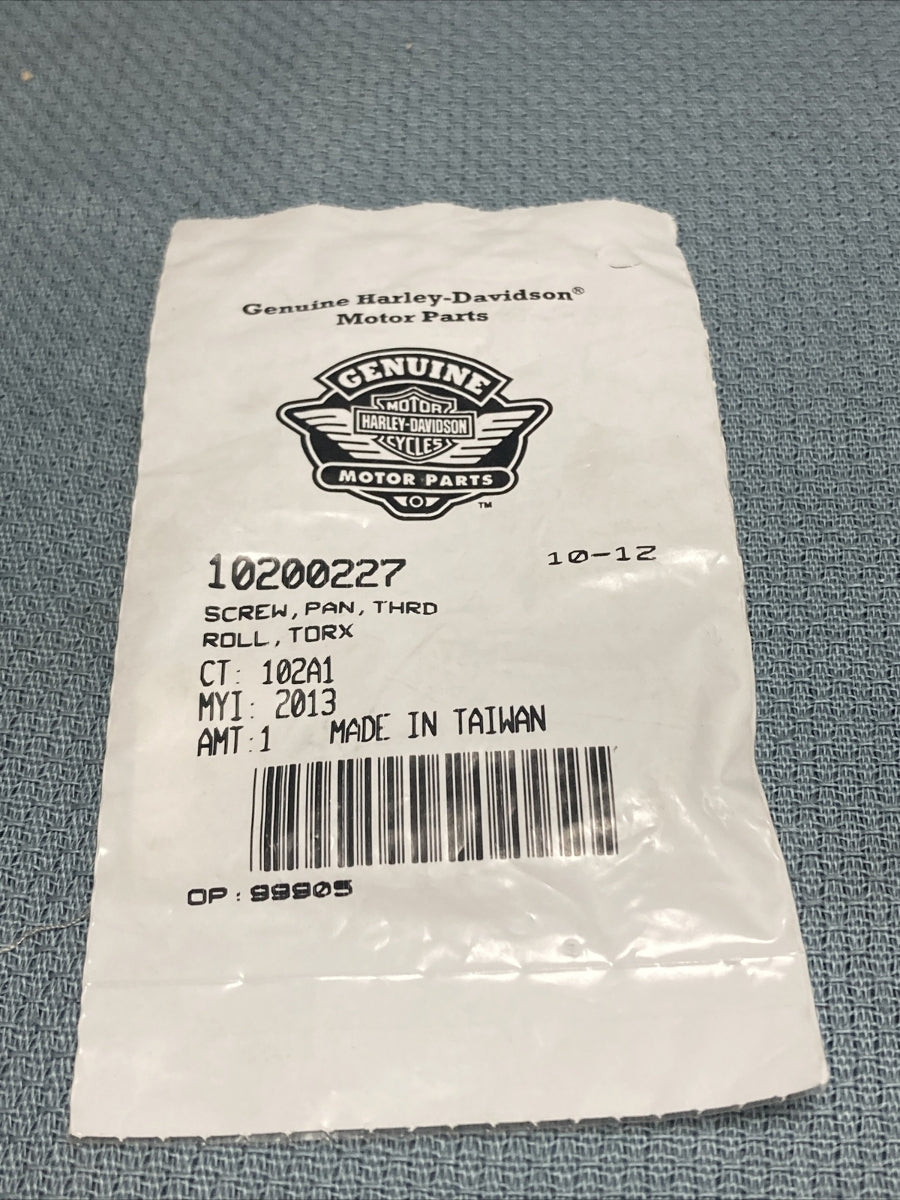 NEW GENUINE HARLEY DAVIDSON 10200227 SCREW, PAN, THRD ROLL, TORX