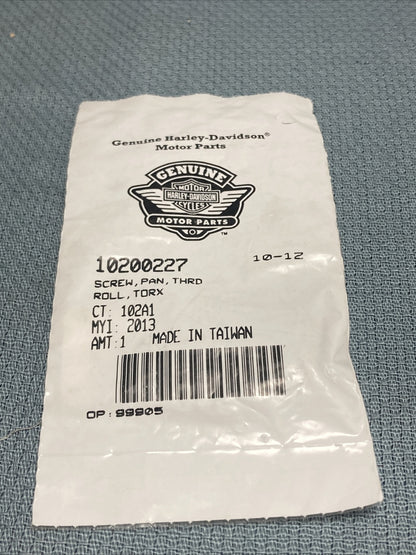 NEW GENUINE HARLEY DAVIDSON 10200227 SCREW, PAN, THRD ROLL, TORX