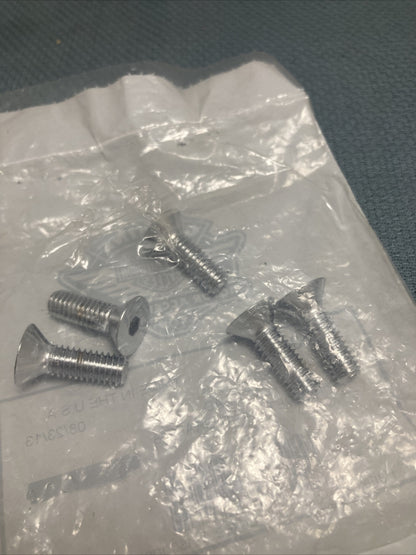 QTY 5 NEW GENUINE HARLEY DAVIDSON 3670 FLAT HEAD CHRM PLTD GRD 8 5/16-18 X 1