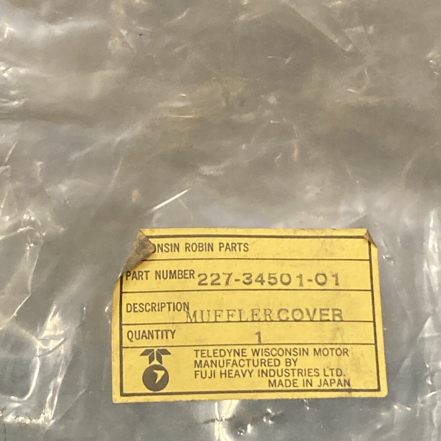NEW WISCONSIN ROBIN 227-34501-01 MUFFLER COVER *BLACK