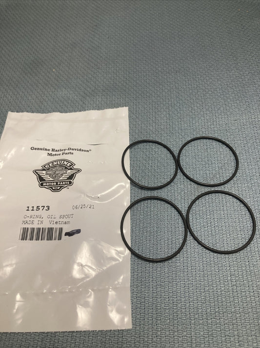 QTY 4 NEW GENUINE HARLEY DAVIDSON 11573 O-RING, OIL SPOUT