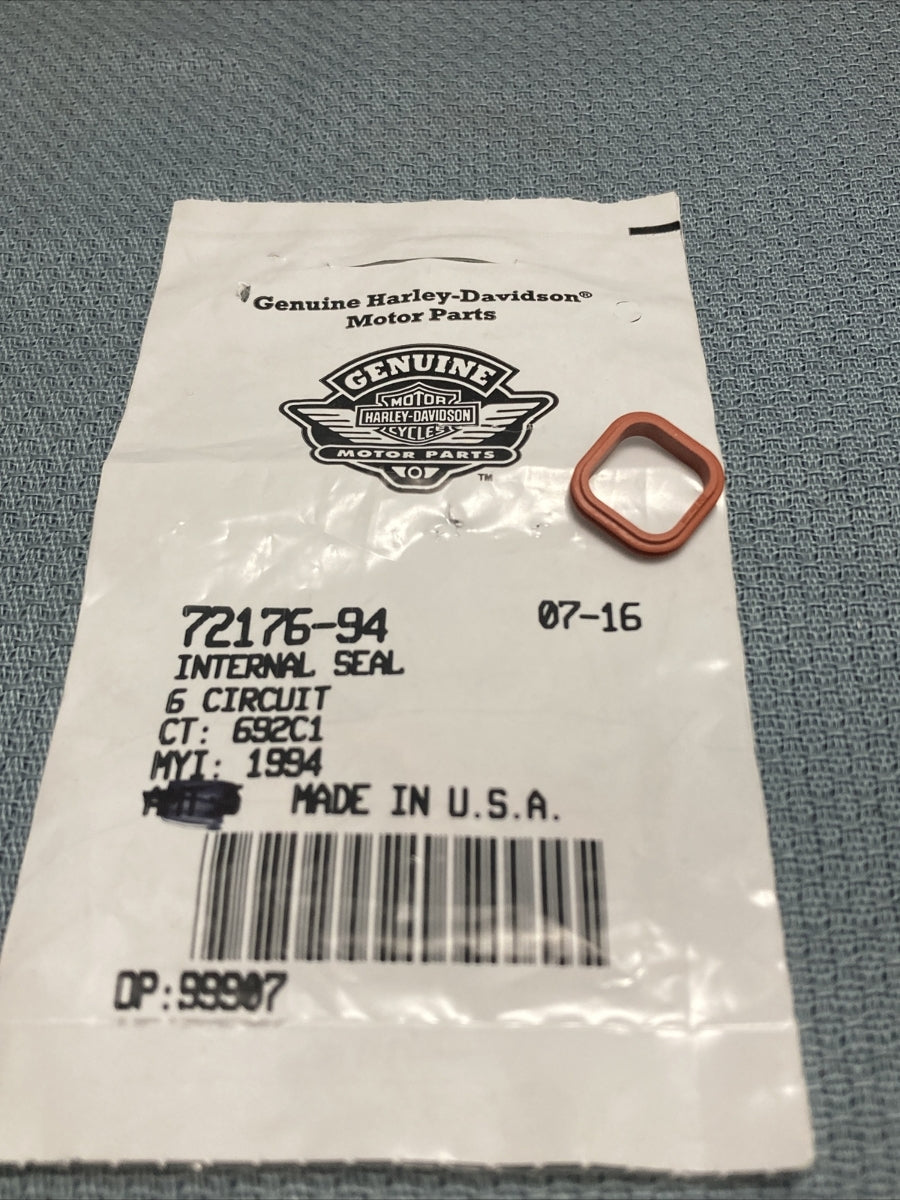 NEW GENUINE HARLEY DAVIDSON 72176-94 INTERNAL SEAL 6 CIRCUT