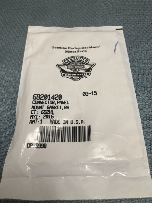 NEW GENUINE HARLEY DAVIDSON 69201420 CONNECTOR, PANEL MOUNT GASKET, RH