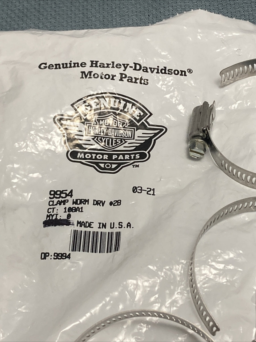 QTY 5 NEW GENUINE HARLEY DAVIDSON 9954 CLAMP WORM DRV #28