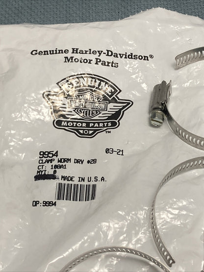 QTY 5 NEW GENUINE HARLEY DAVIDSON 9954 CLAMP WORM DRV #28