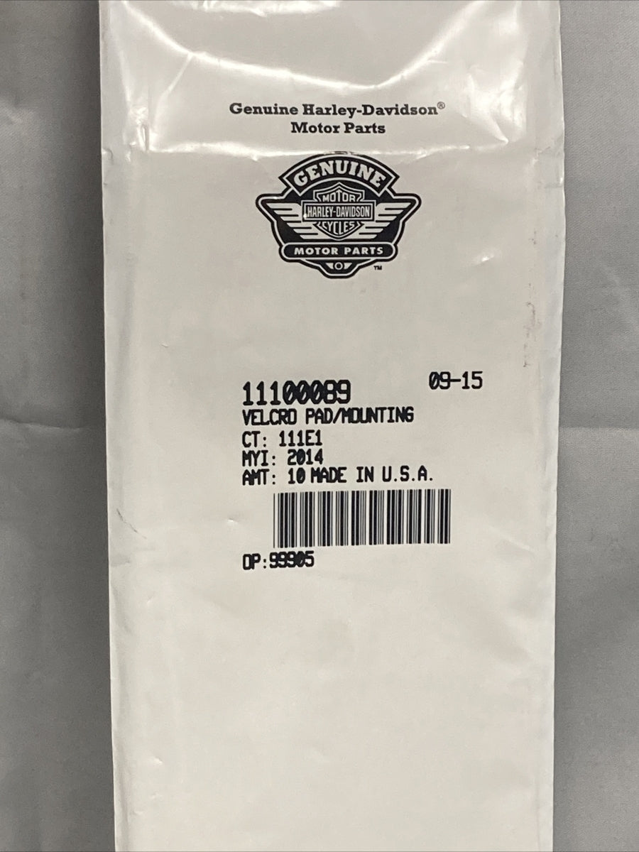 QTY 10 NEW GENUINE HARLEY DAVIDSON 11100089 VELCRO PAD/MOUNTING