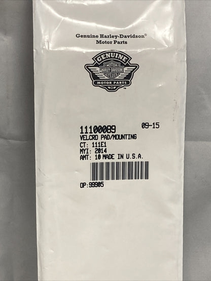 QTY 10 NEW GENUINE HARLEY DAVIDSON 11100089 VELCRO PAD/MOUNTING