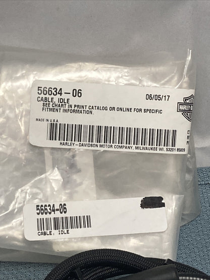 NEW GENUINE HARLEY DAVIDSON 56634-06 CABLE, IDLE