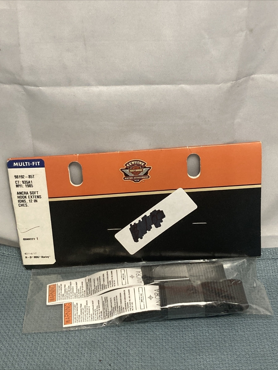 NEW GENUINE HARLEY DAVIDSON 98192-85T ANCRA SOFT HOOK EXTENSIONS, 12"