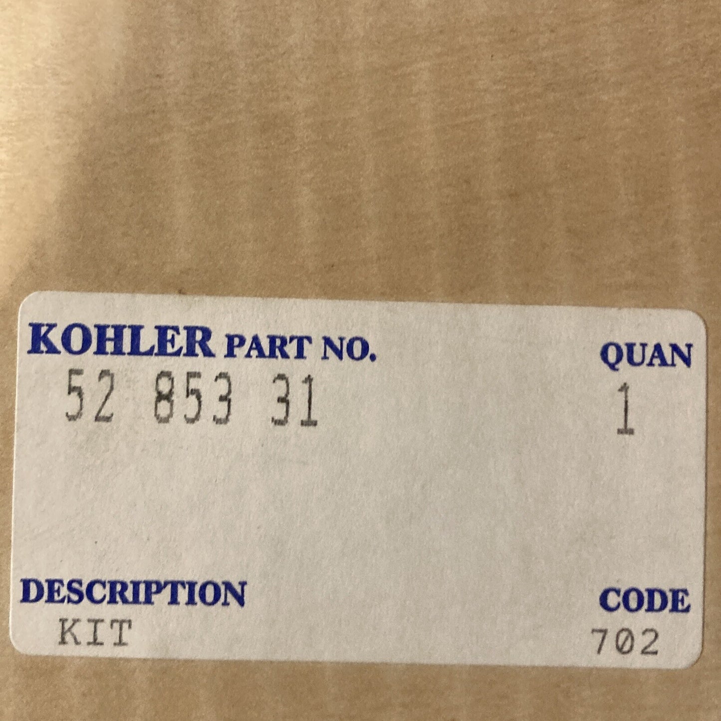 NEW GENUINE KOHLER 52 853 31 KIT, CARBURETOR