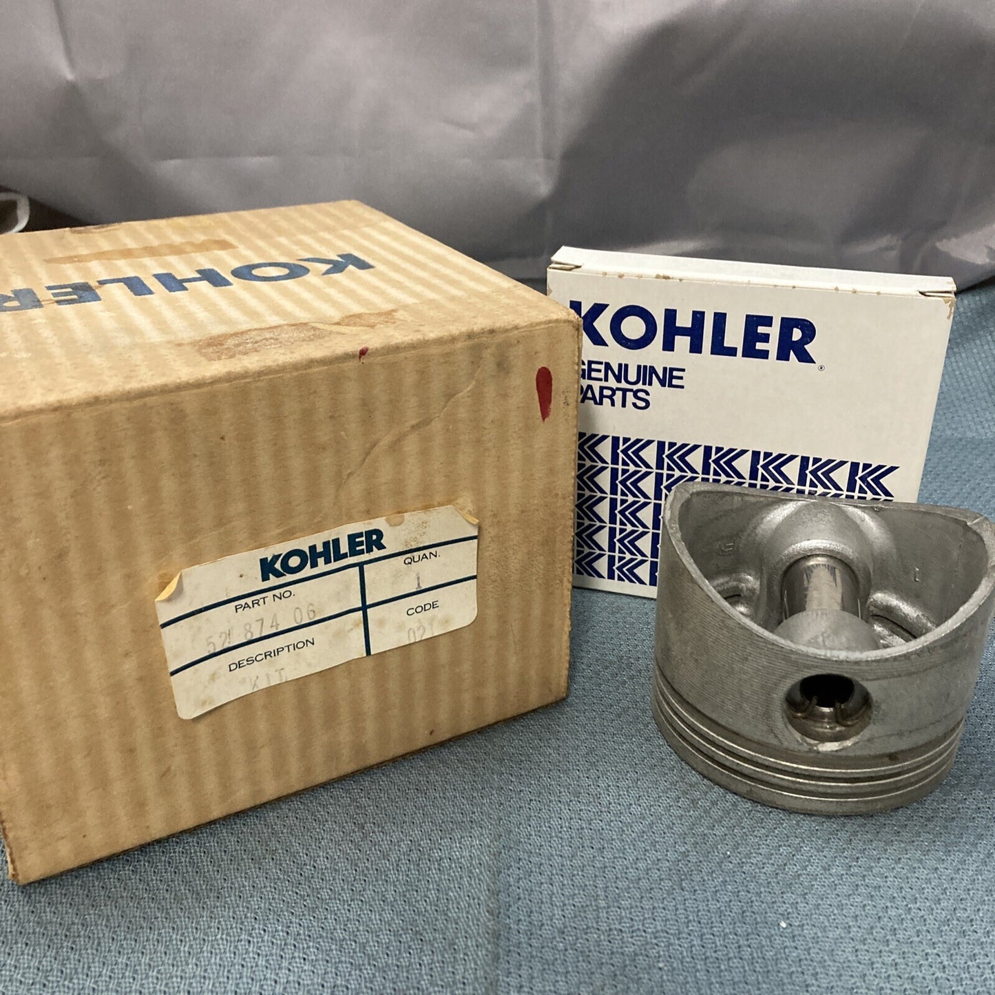 NEW GENUINE KOHLER 52 874 06 KIT, PISTON W/RING SET No Pins