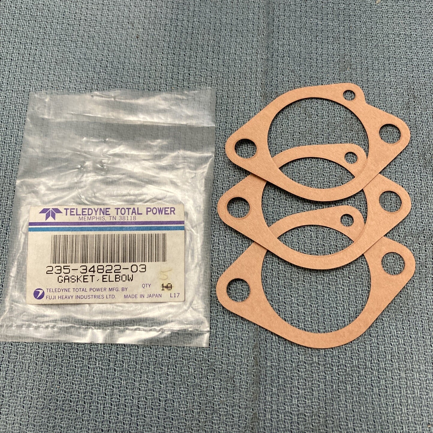 QTY 3 NEW TELEDYNE TOTAL POWER 235-34822-03 ELBOW GASKET