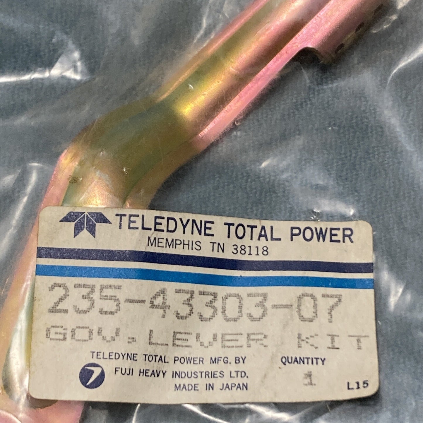 NEW TELEDYNE TOTAL POWER 235-43303-07 GOVERNOR LEVER KIT