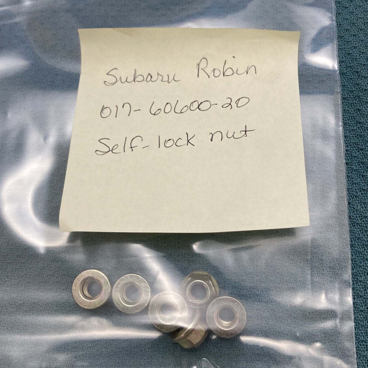 QTY 6 NEW REPLACES SUBARU ROBIN 017-60600-20 SELF-LOCK NUT