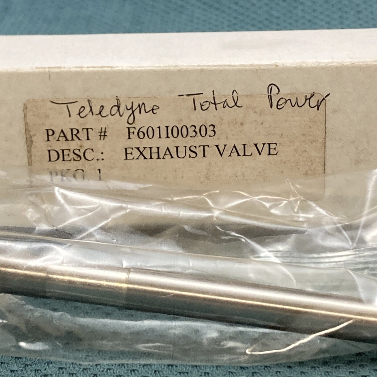 NEW REPLACES TELEDYNE TOTAL POWER F601100303 EXHAUST VALVE