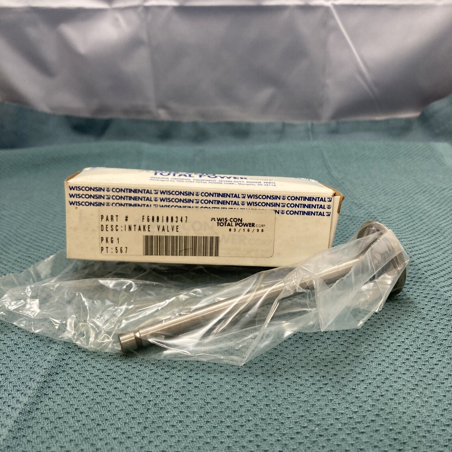 NEW GENUINE WIS-CON TOTAL POWER F600100347 INTAKE VALVE