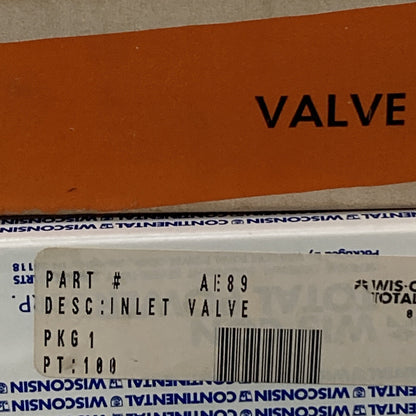 NEW GENUINE WIS-CON TOTAL POWER AE89 INLET VALVE