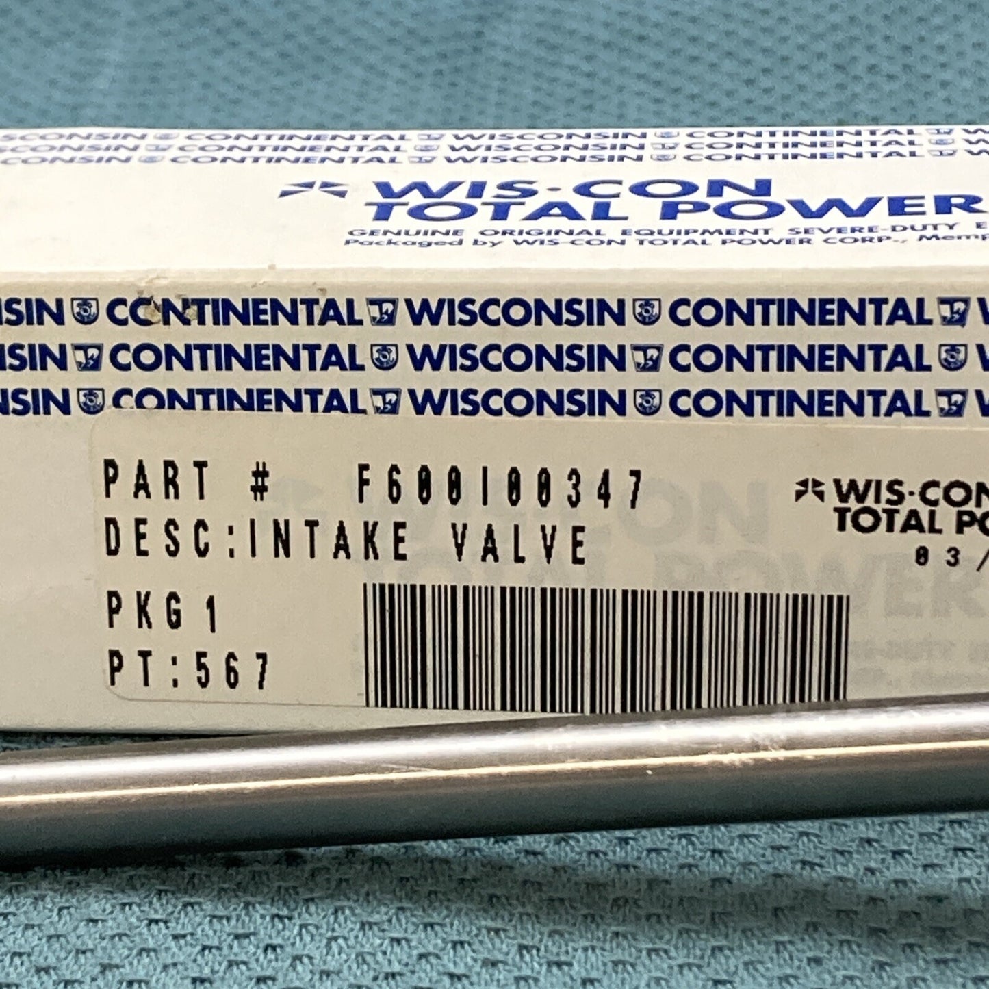 NEW GENUINE WIS-CON TOTAL POWER F600I00347 INTAKE VALVE