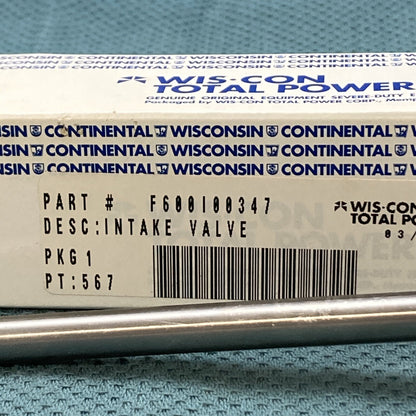 NEW GENUINE WIS-CON TOTAL POWER F600I00347 INTAKE VALVE