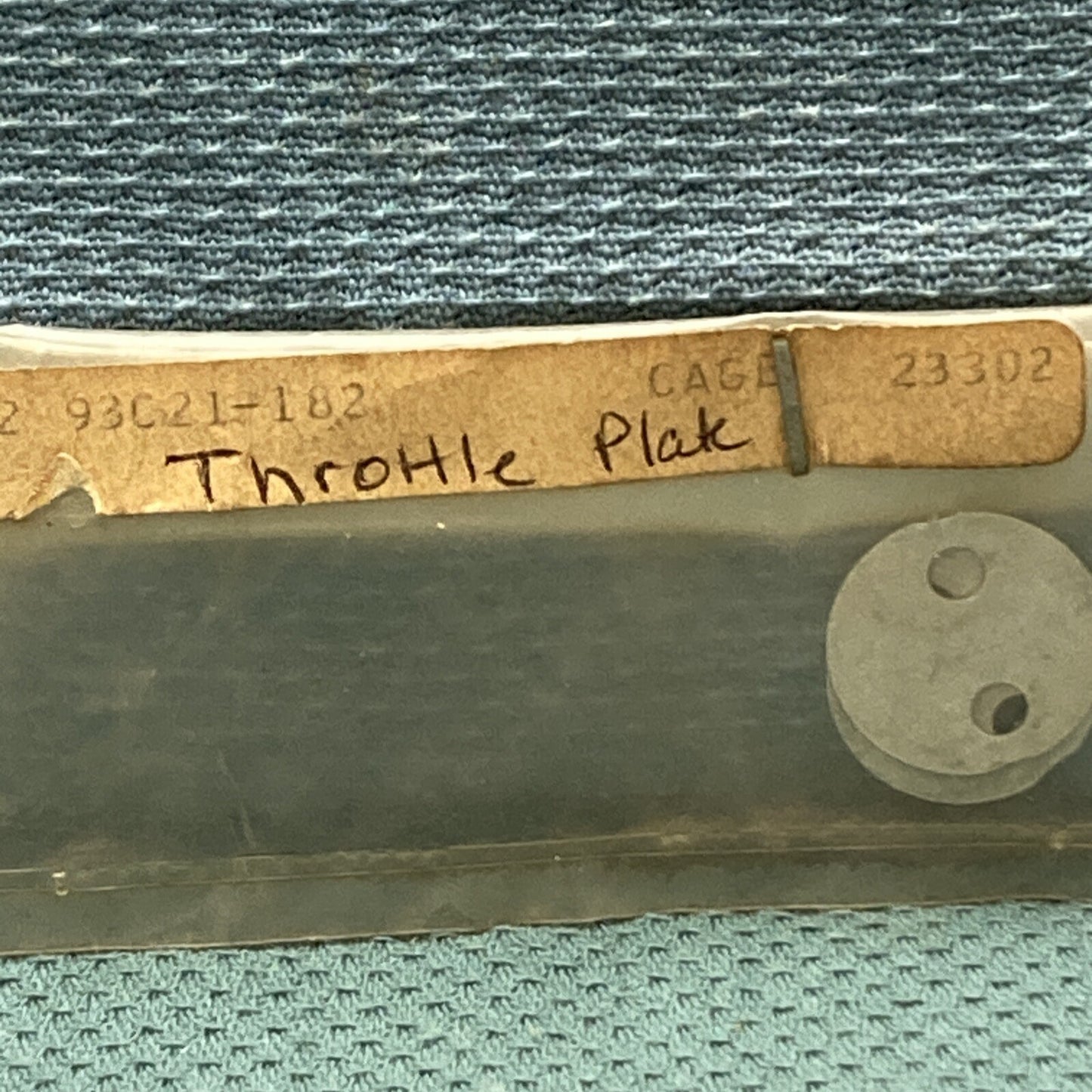 NEW REPLACES WISCONSIN 93C21-182 THROTTLE PLATE