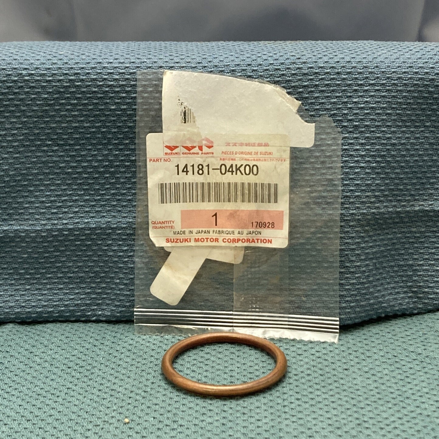 NEW GENIUNE SUZUKI 14181-04K00 GASKET, EXHAUST PIPE