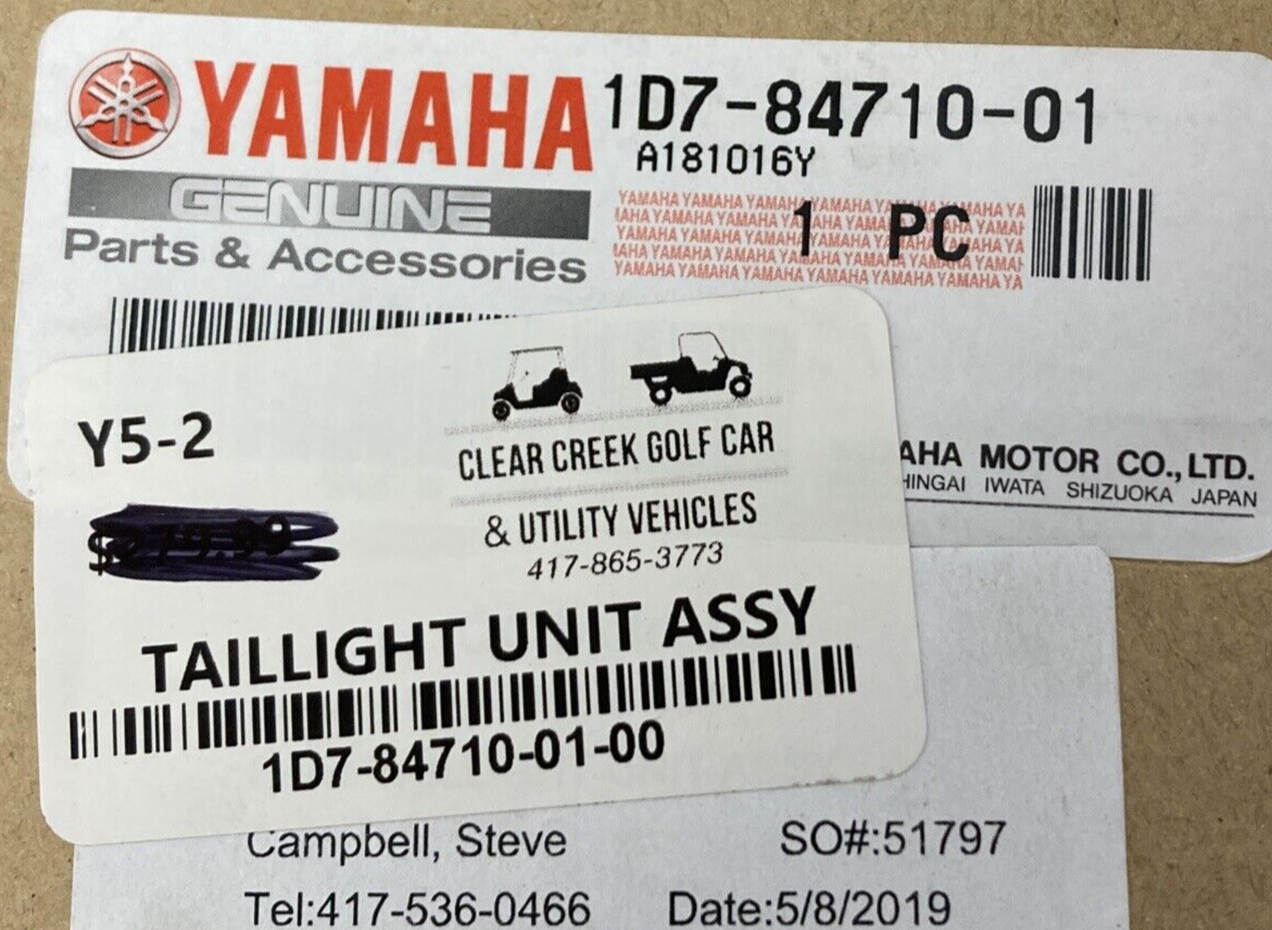 NEW GENIUNE YAMAHA 1D7-84710-01 TAILLIGHT UNIT ASSEMBLY