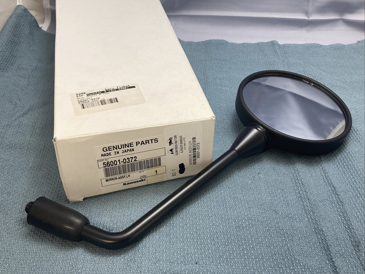 NEW GENUINE KAWASAKI 56001-0372 MIRROR ASSEMBLY, LH