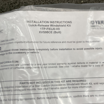 NEW GENUINE YAMAHA 1TP-F83J0-V0 WINDSHIELD KIT