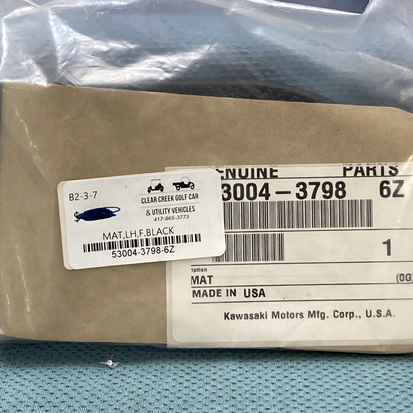 NEW GENUINE KAWASAKI 53004-3798-6Z MAT, LH, *F. BLACK