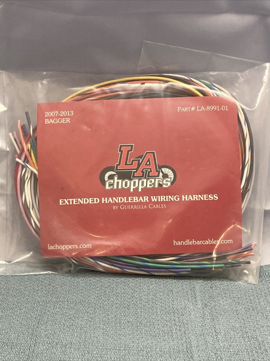 NEW LA CHOPPERS LA-8991-01 EXTENDED HANDLEBAR WIRING HARNESS