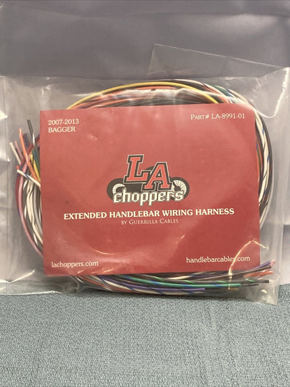 NEW LA CHOPPERS LA-8991-01 EXTENDED HANDLEBAR WIRING HARNESS