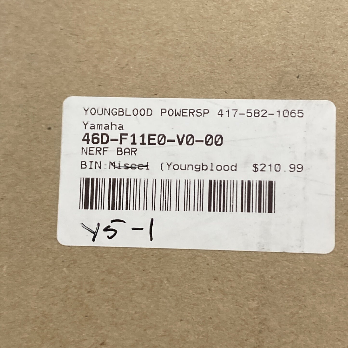 NEW GENUINE YAMAHA 46D-F11E0-V0 NERF BARS, *SILVER