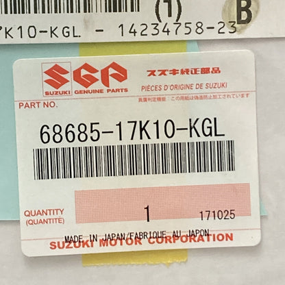 NEW GENUINE SUZUKI 68685-17K10-KGL SIDE COWLING DECAL
