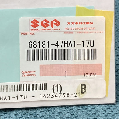 NEW GENUINE SUZUKI 68181-47HA1-17U EMBELM, "SUZUKI" DECAL