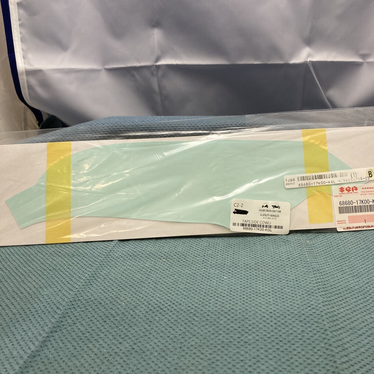 NEW GENUINE SUZUKI 68680-17K00-KGL SIDE COWLING DECAL