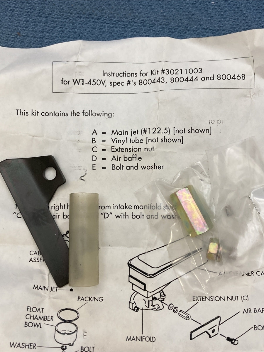 NEW GENUINE TELEDYNE SUBARU ROBIN 30211003 W1-450V RETROFIT KIT