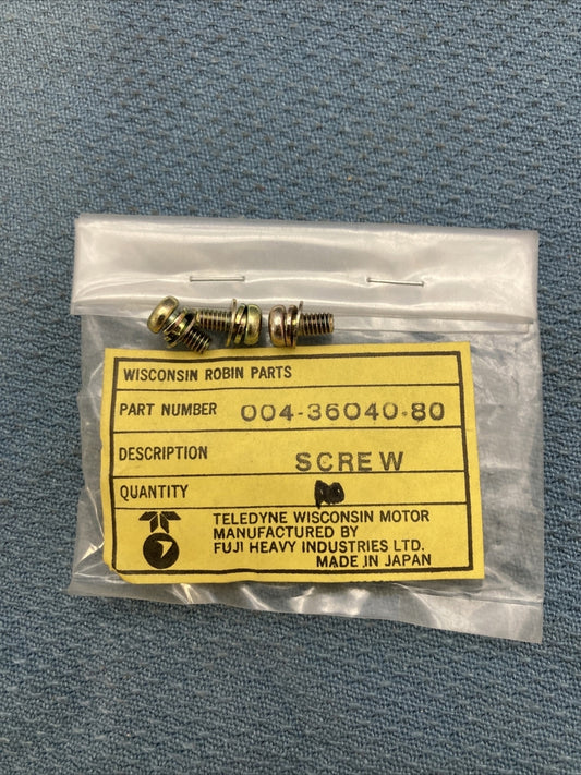 QTY 3 NEW GENUINE WISCONSIN TELEDYNE SUBARU ROBIN 004-36040-80 Screw & Washer Ay