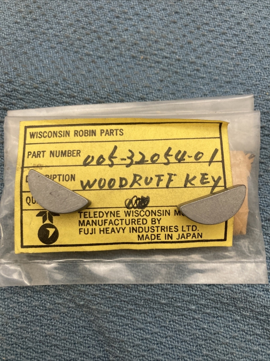 QTY 2 NEW GENUINE WISCONSIN TELEDYNE SUBARU ROBIN 005-32054-01 WOODRUFF KEY