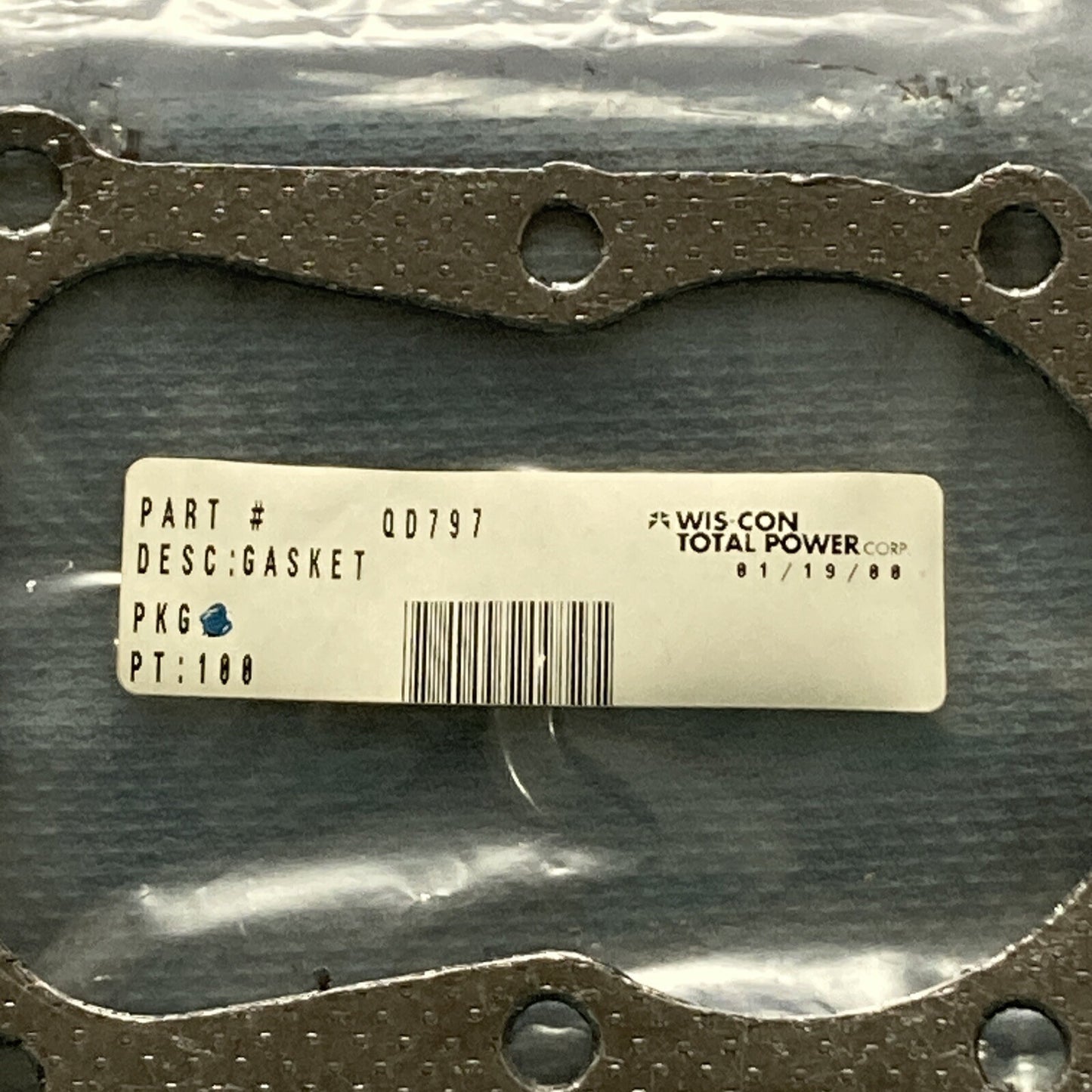 NEW GENUINE WIS-CON TOTAL POWER QD797 GASKET